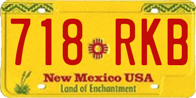 NM license plate 718RKB