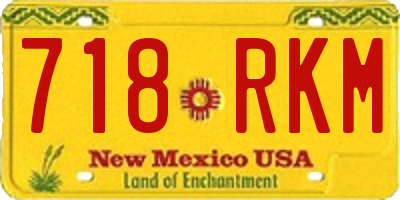 NM license plate 718RKM