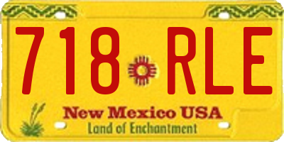 NM license plate 718RLE