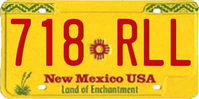 NM license plate 718RLL