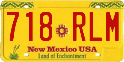 NM license plate 718RLM