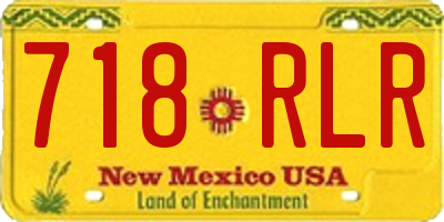 NM license plate 718RLR
