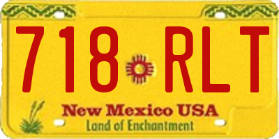 NM license plate 718RLT