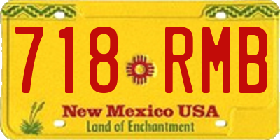 NM license plate 718RMB
