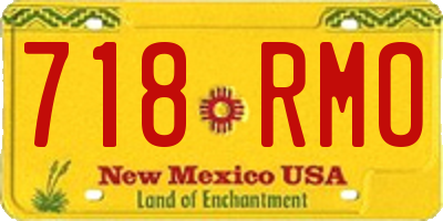 NM license plate 718RMO