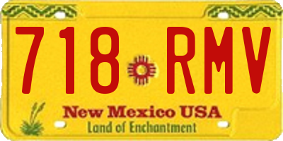 NM license plate 718RMV