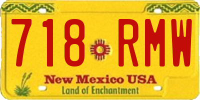 NM license plate 718RMW