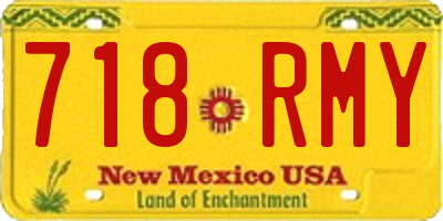NM license plate 718RMY