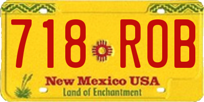 NM license plate 718ROB