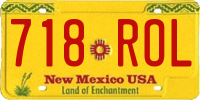 NM license plate 718ROL