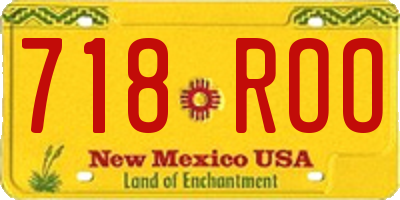 NM license plate 718ROO