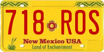 NM license plate 718ROS