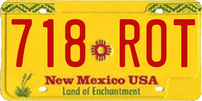 NM license plate 718ROT
