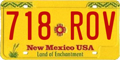 NM license plate 718ROV