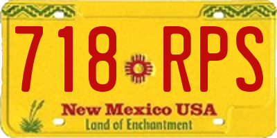 NM license plate 718RPS
