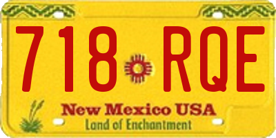 NM license plate 718RQE