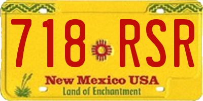 NM license plate 718RSR