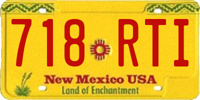 NM license plate 718RTI