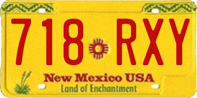 NM license plate 718RXY