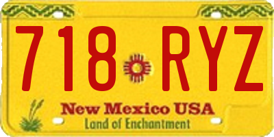 NM license plate 718RYZ