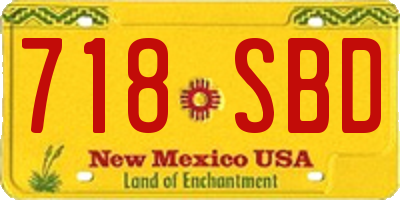 NM license plate 718SBD