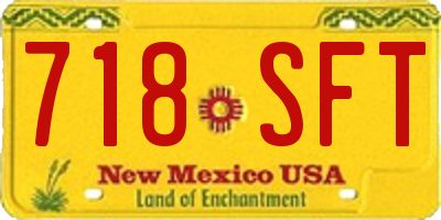 NM license plate 718SFT