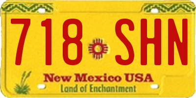 NM license plate 718SHN