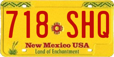 NM license plate 718SHQ