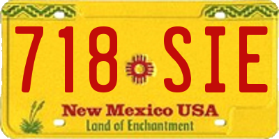 NM license plate 718SIE