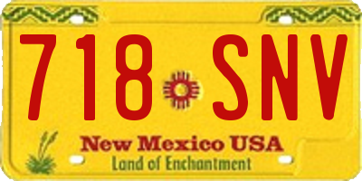 NM license plate 718SNV