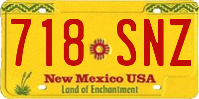 NM license plate 718SNZ