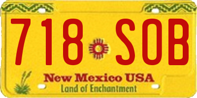 NM license plate 718SOB