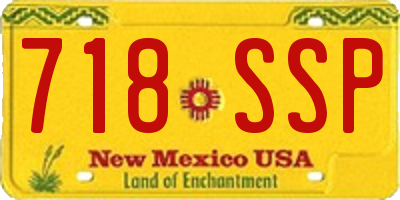 NM license plate 718SSP
