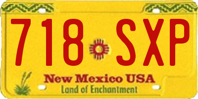 NM license plate 718SXP