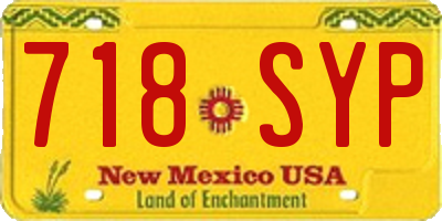 NM license plate 718SYP