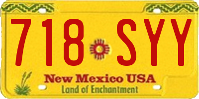 NM license plate 718SYY