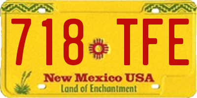 NM license plate 718TFE