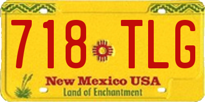 NM license plate 718TLG