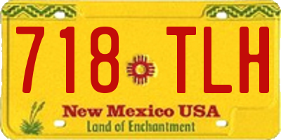 NM license plate 718TLH