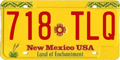 NM license plate 718TLQ