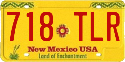 NM license plate 718TLR