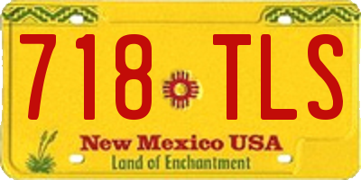 NM license plate 718TLS