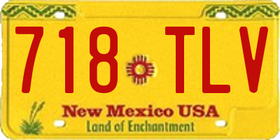NM license plate 718TLV