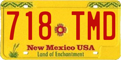 NM license plate 718TMD