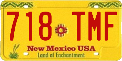 NM license plate 718TMF