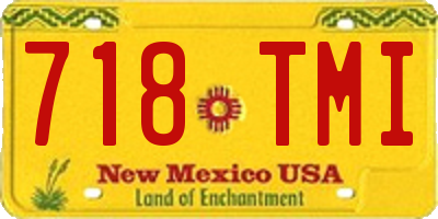 NM license plate 718TMI