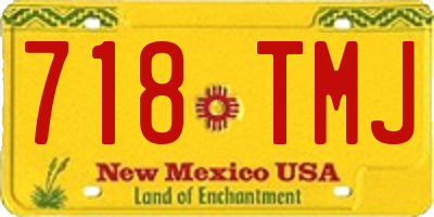 NM license plate 718TMJ