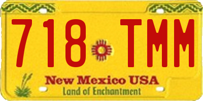 NM license plate 718TMM