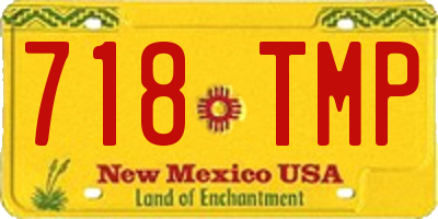 NM license plate 718TMP