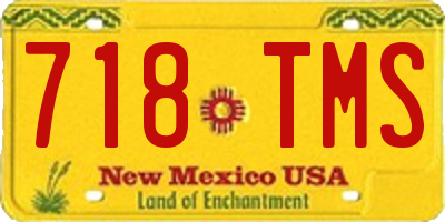 NM license plate 718TMS